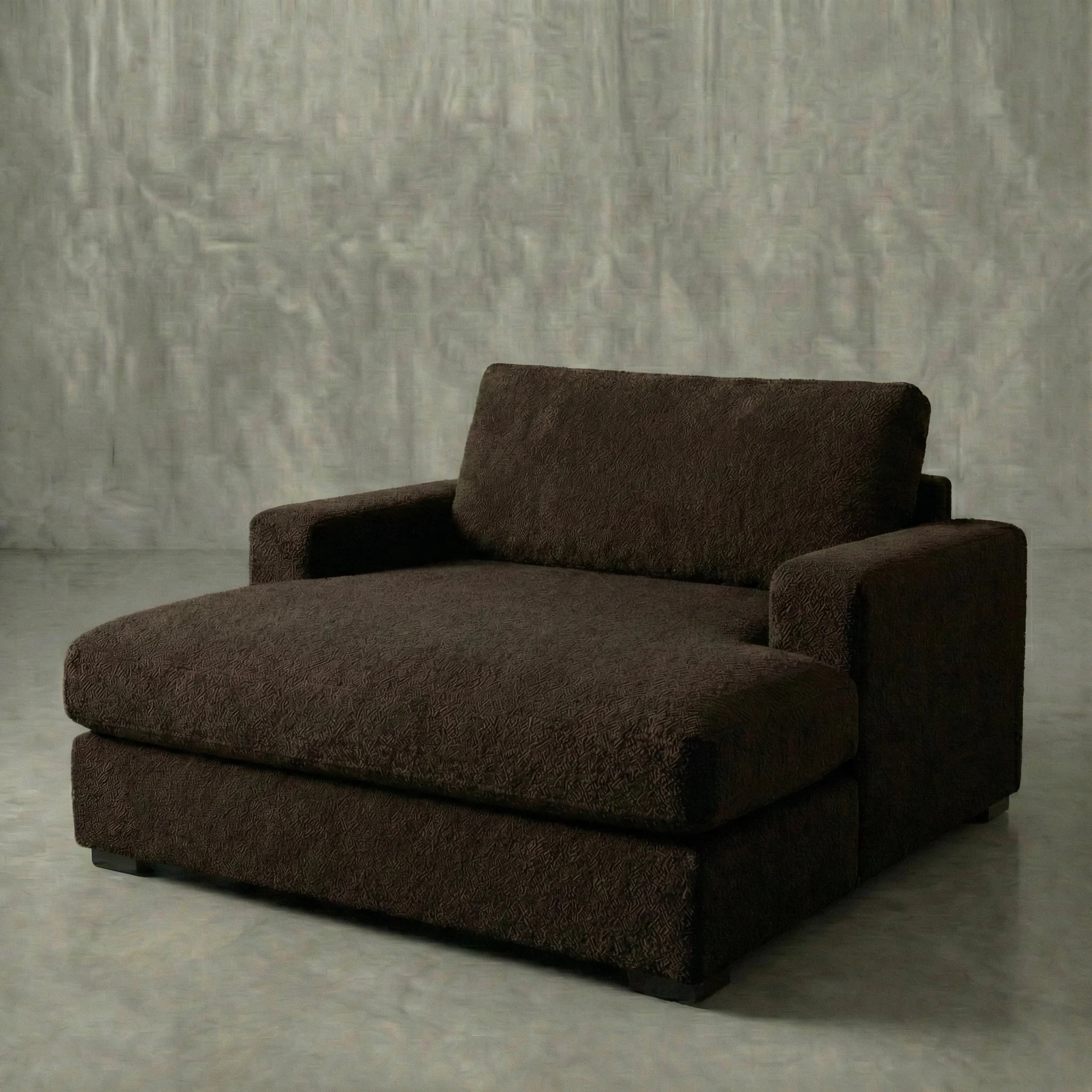 Hero studio shot of Cuddle Umber chaise lounger