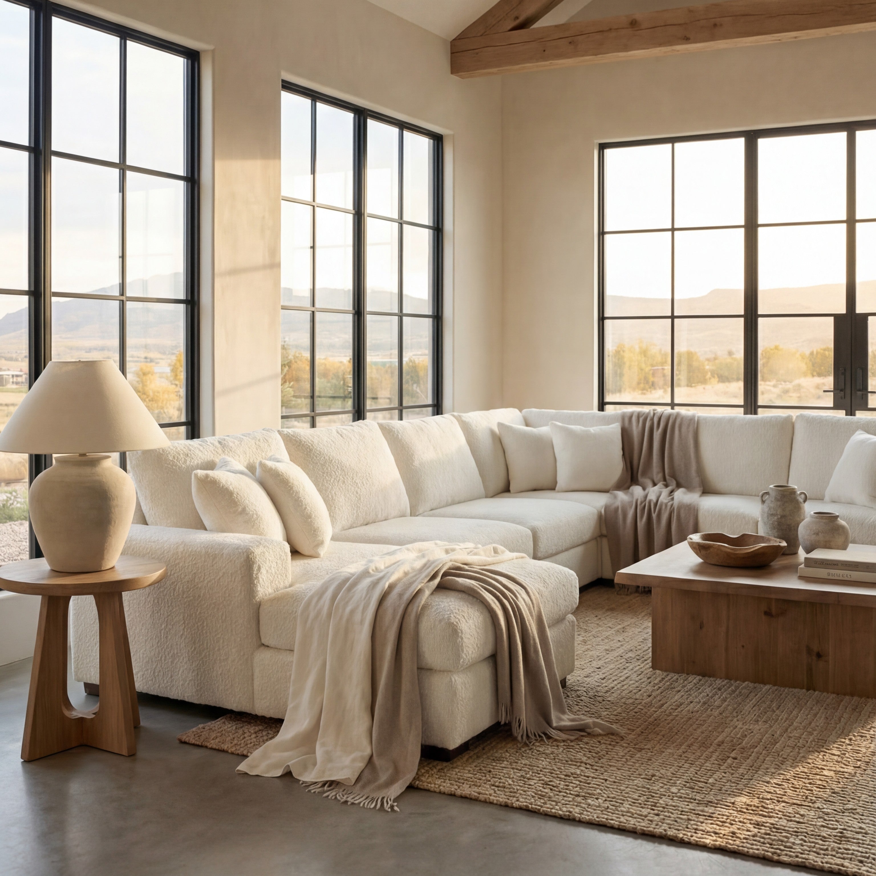 Cuddle Bone Three-Piece Chaise Sectional