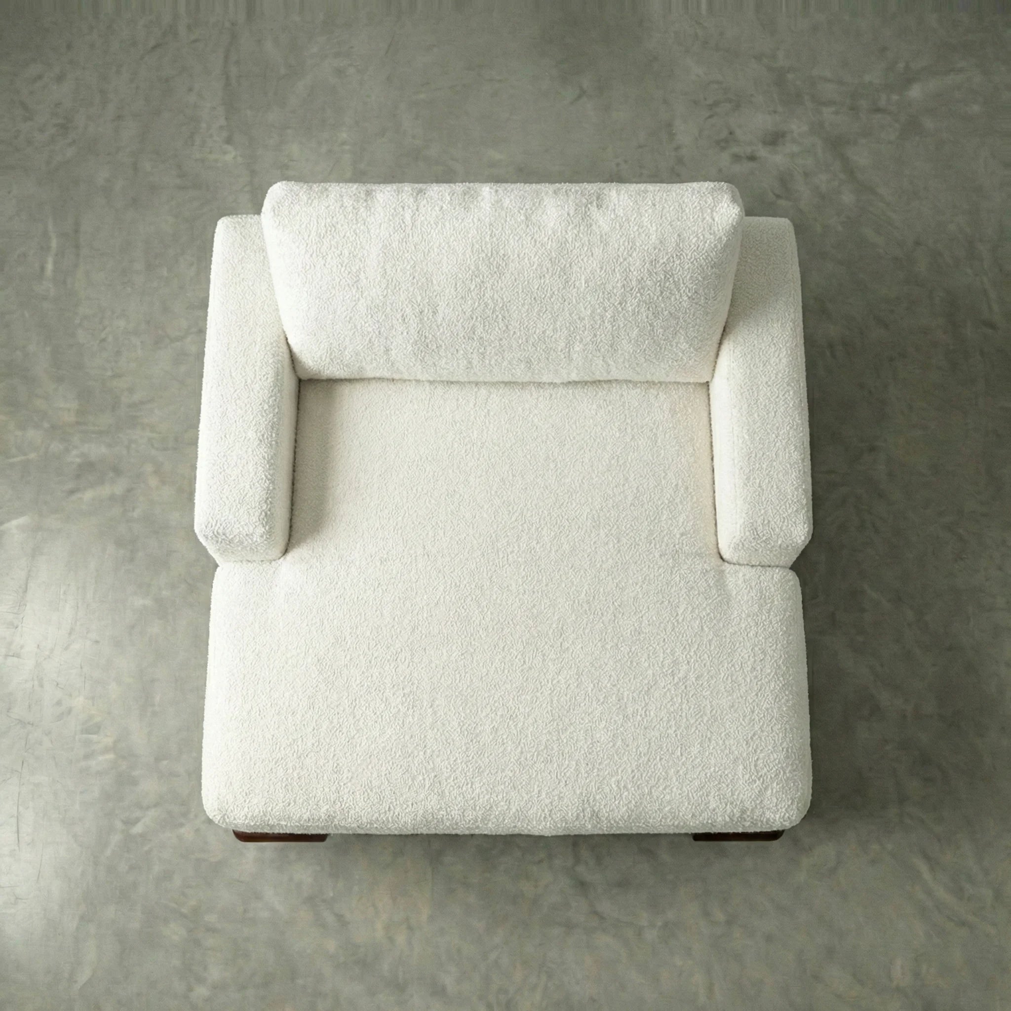 Aerial studio view of Cuddle Bone chaise lounger