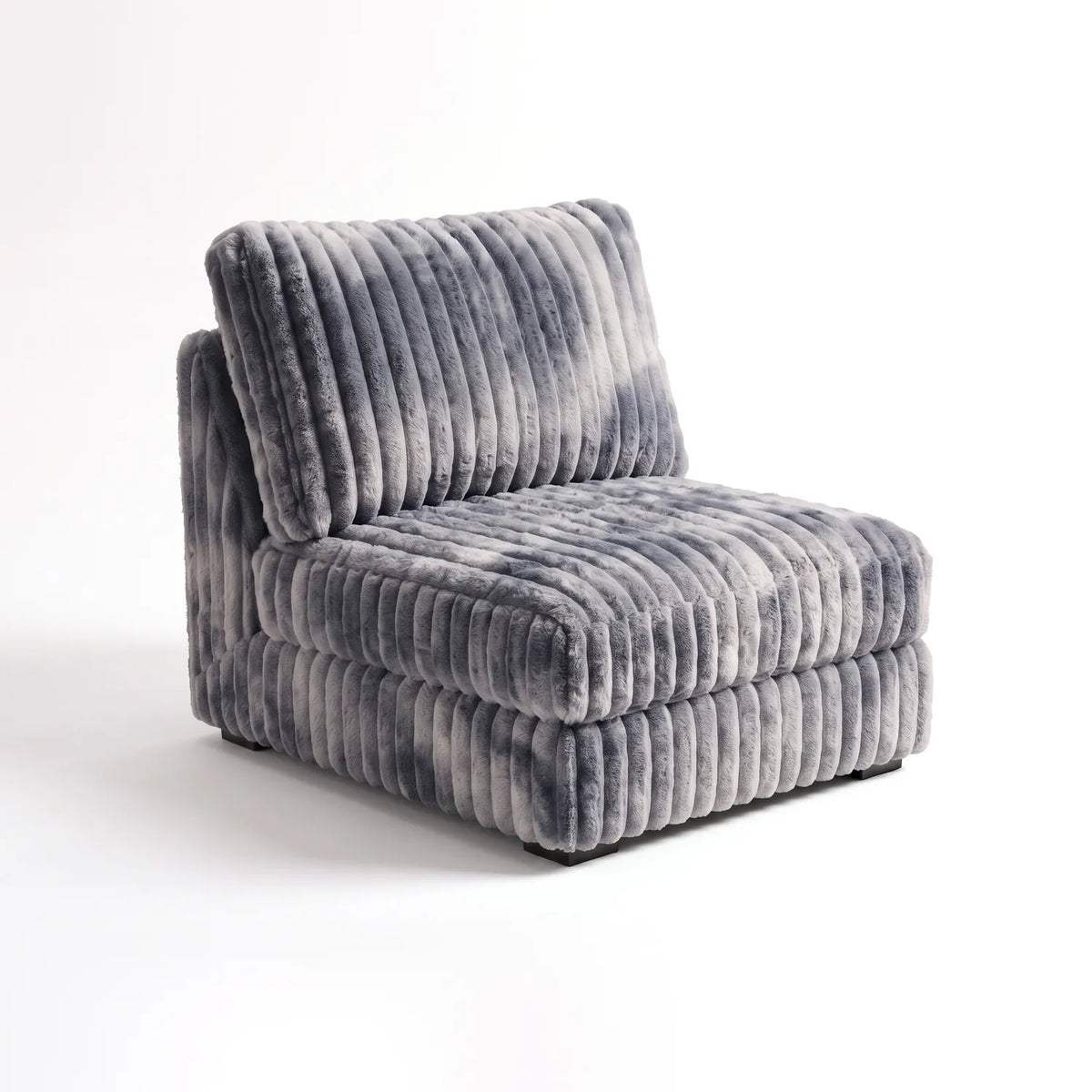Bench - Minky Charcoal Modular - studio photo on white #vera_main