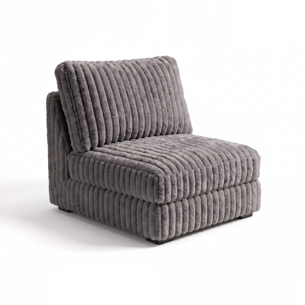 Bench - Minky Grey Modular - studio photo on white #vera_main