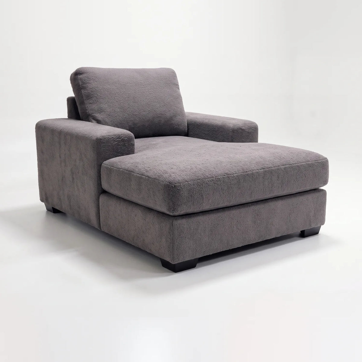 Chaise Lounger - Cuddle Charcoal - studio photo on white #vera_main