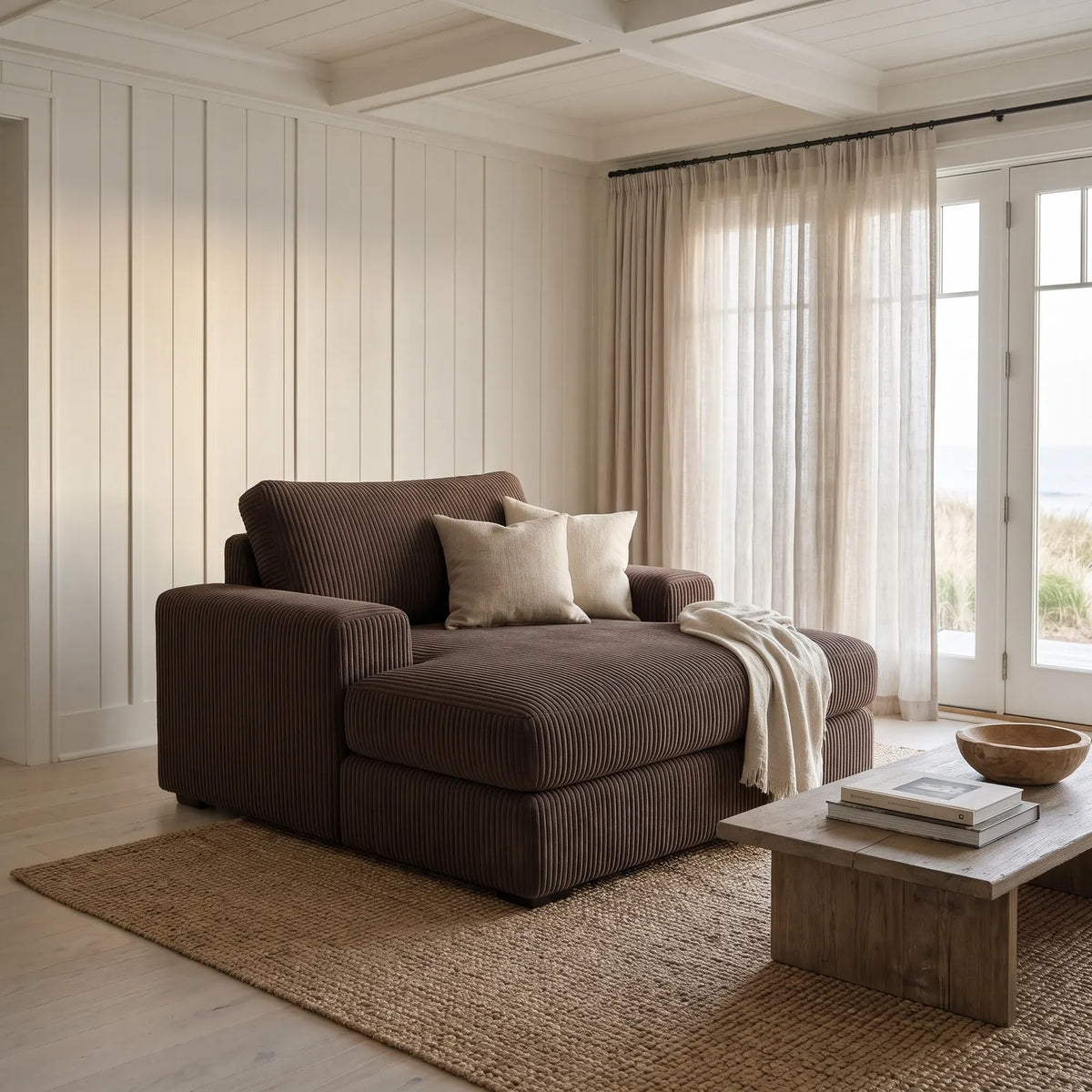 Chaise Lounger - Mini Minky Chocolate