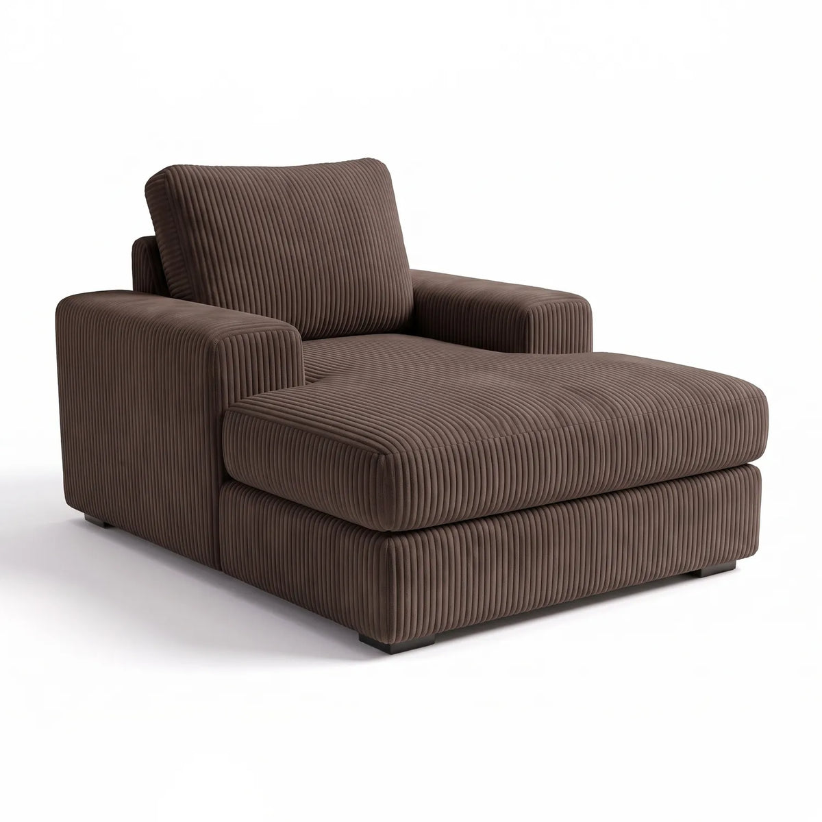 Chaise Lounger - Mini Minky Chocolate - studio photo on white #vera_main