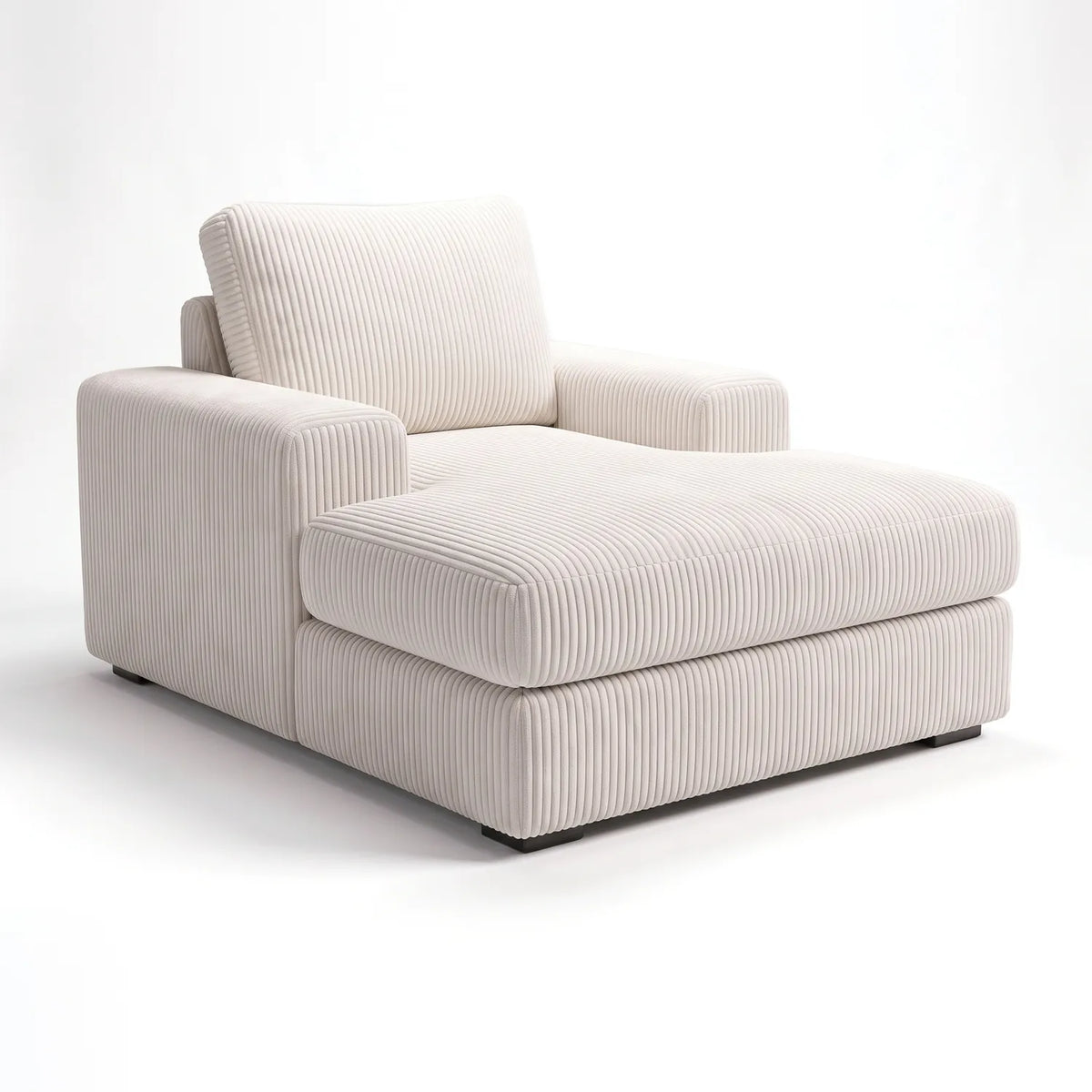Chaise Lounger - Mini Minky White - studio photo on white #vera_main