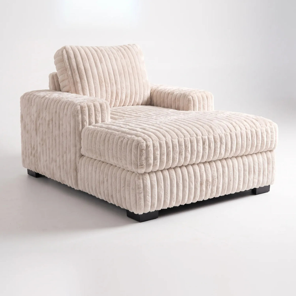 Chaise Lounger - Minky Sand - studio photo on white #vera_main