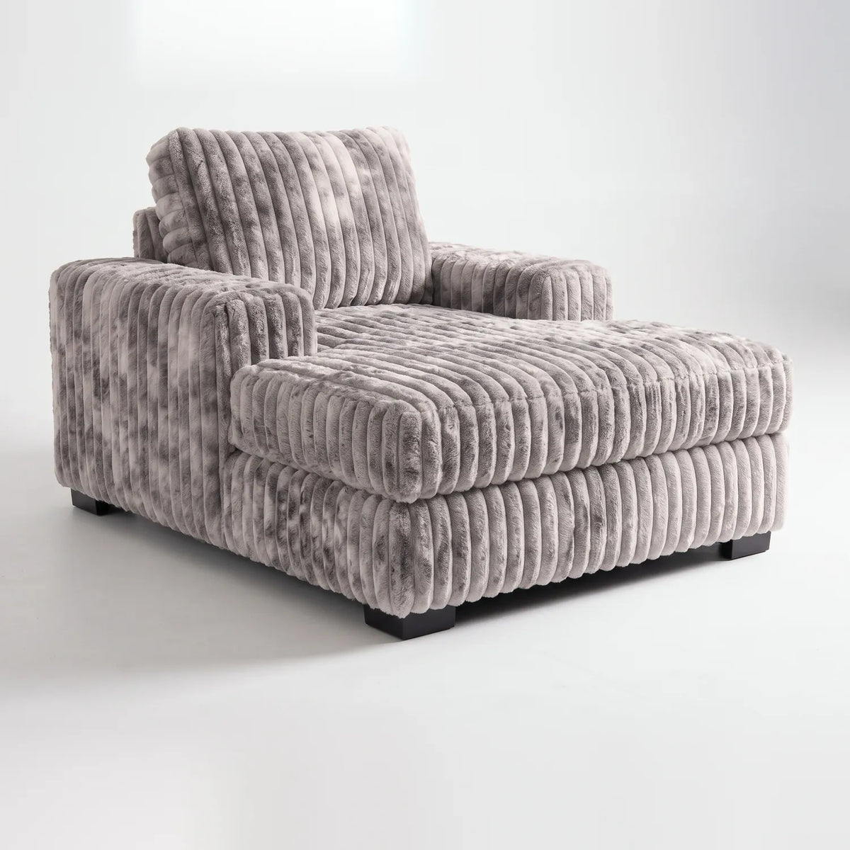Chaise Lounger - Minky Stone - studio photo on white #vera_main