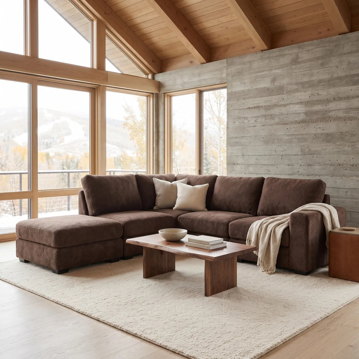 Five-Piece Infinity Sectional - Cuddle Chocolate Modular