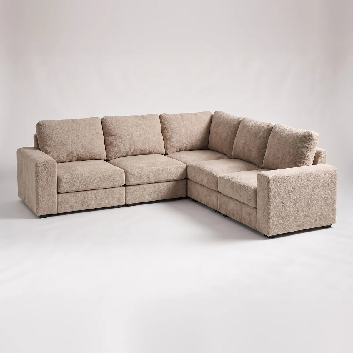 Five-Piece L Sectional - Cuddle Natural Modular - studio photo on white #vera_main