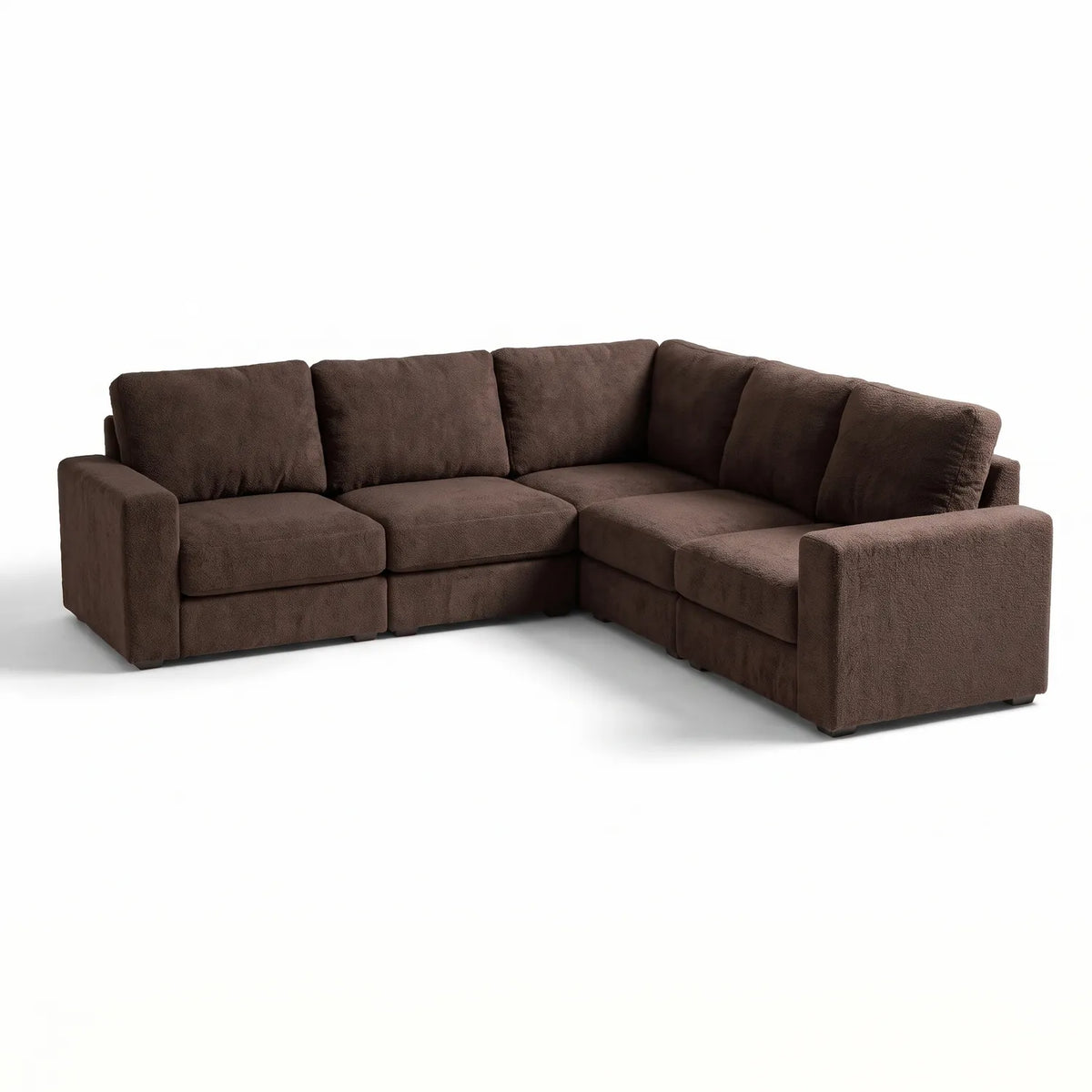 Five-Piece L Sectional - Cuddle Umber Modular - studio photo on white #vera_main