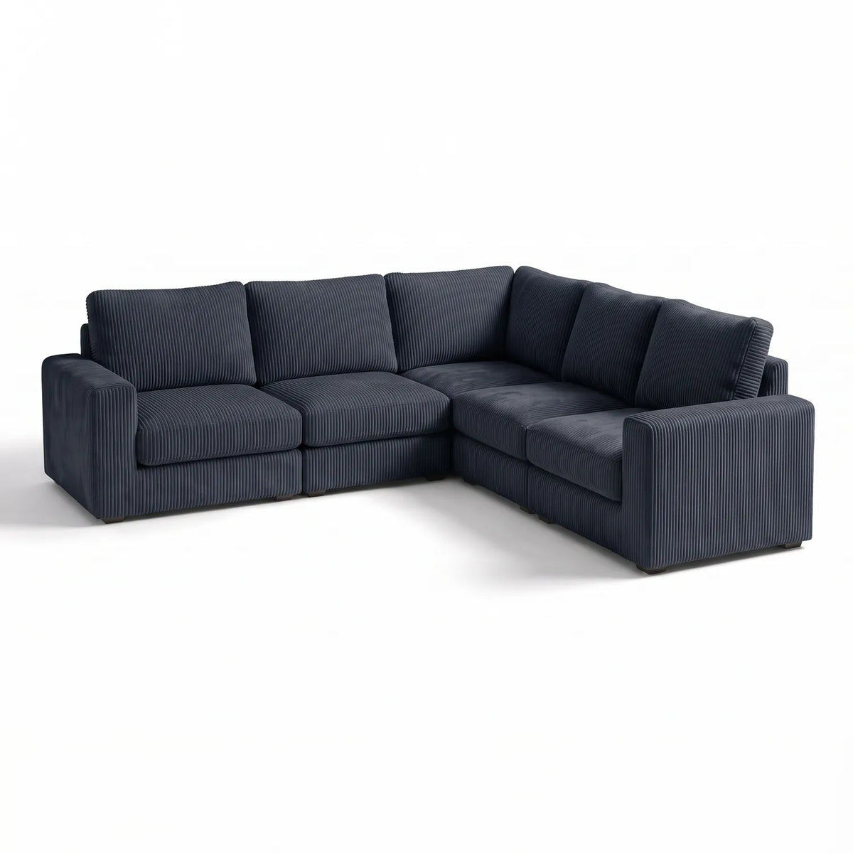 Five-Piece L Sectional - Mini Minky Midnight Modular - studio photo on white #vera_main