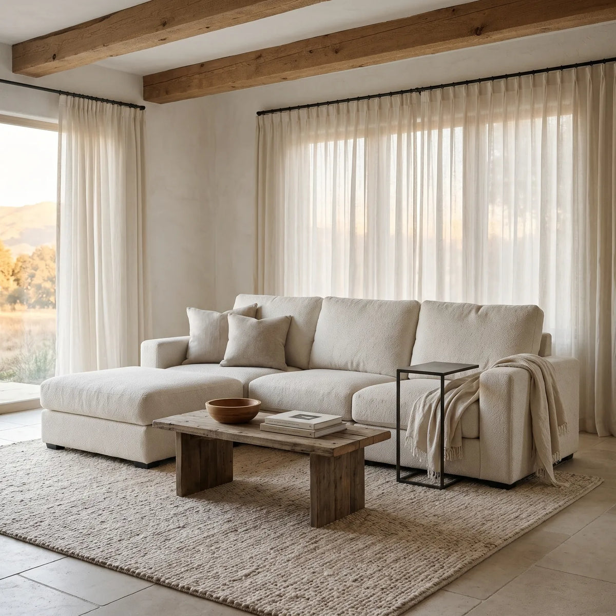 Four-Piece Chaise Sectional - Cuddle Bone Modular - hero (LHF arrangement)