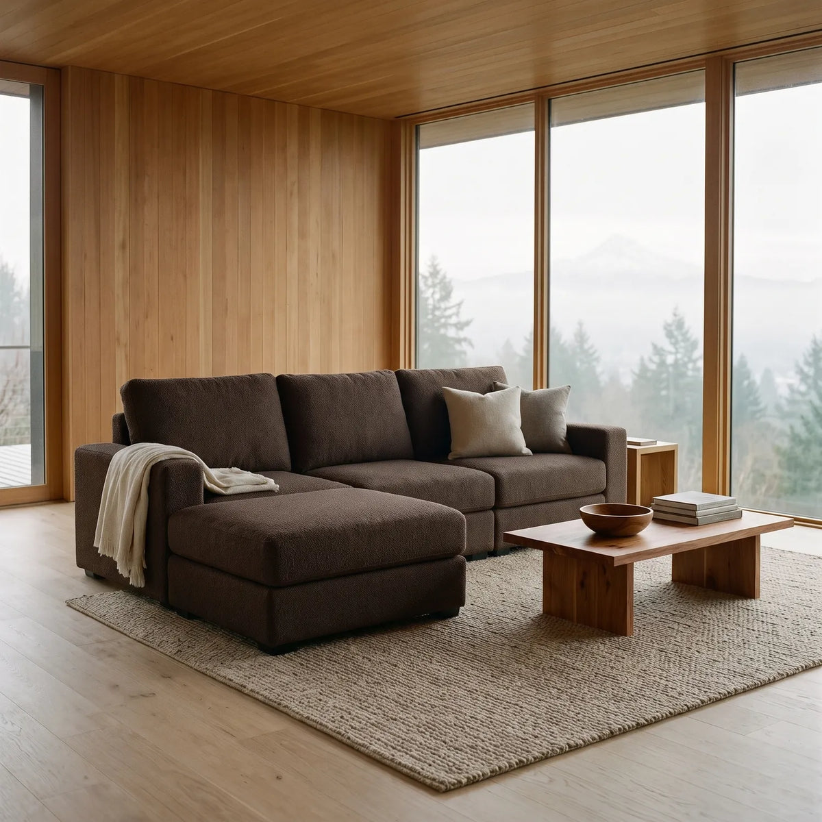 Four-Piece Chaise Sectional - Cuddle Umber Modular - hero (LHF arrangement)