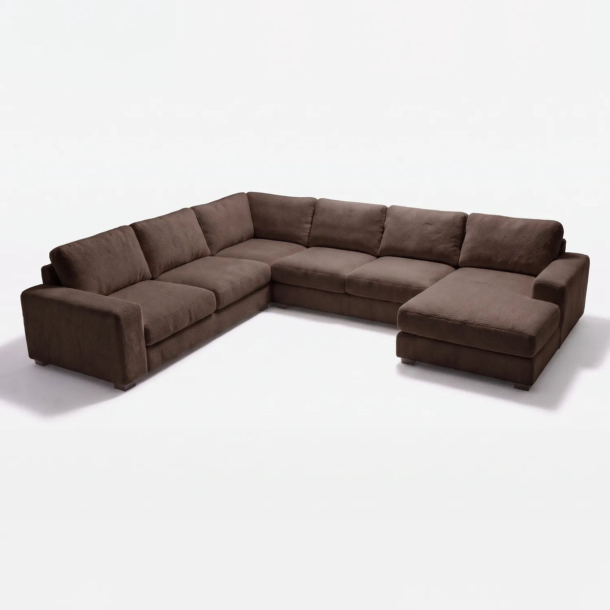 Four-Piece Chaise Sectional - Cuddle Umber Oversized - studio photo on white #Orientation_Right-Hand Facing #vera_main