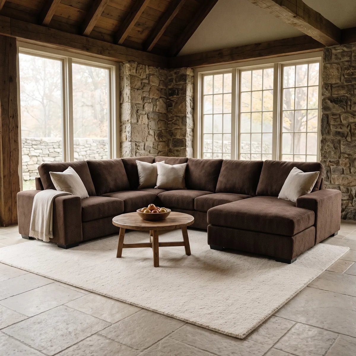 Four-Piece Chaise Sectional - Cuddle Umber - hero #Orientation_Right-Hand Facing