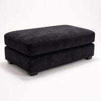 Long Ottoman - Mini Minky Onyx