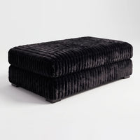 Long Ottoman - Minky Black