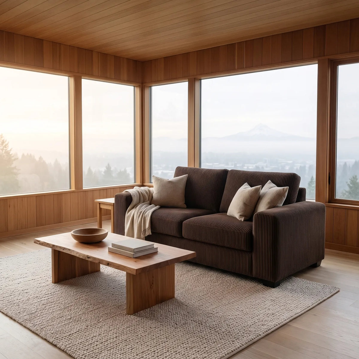 Loveseat - Mini Minky Chocolate - hero