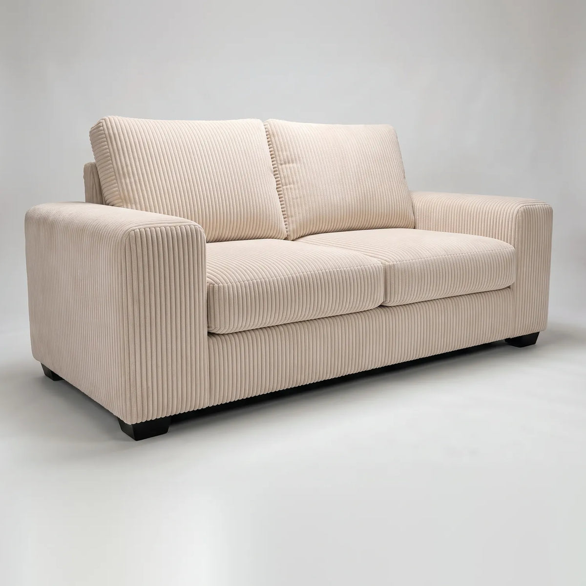 Loveseat - Mini Minky Cream - studio photo on white #vera_main