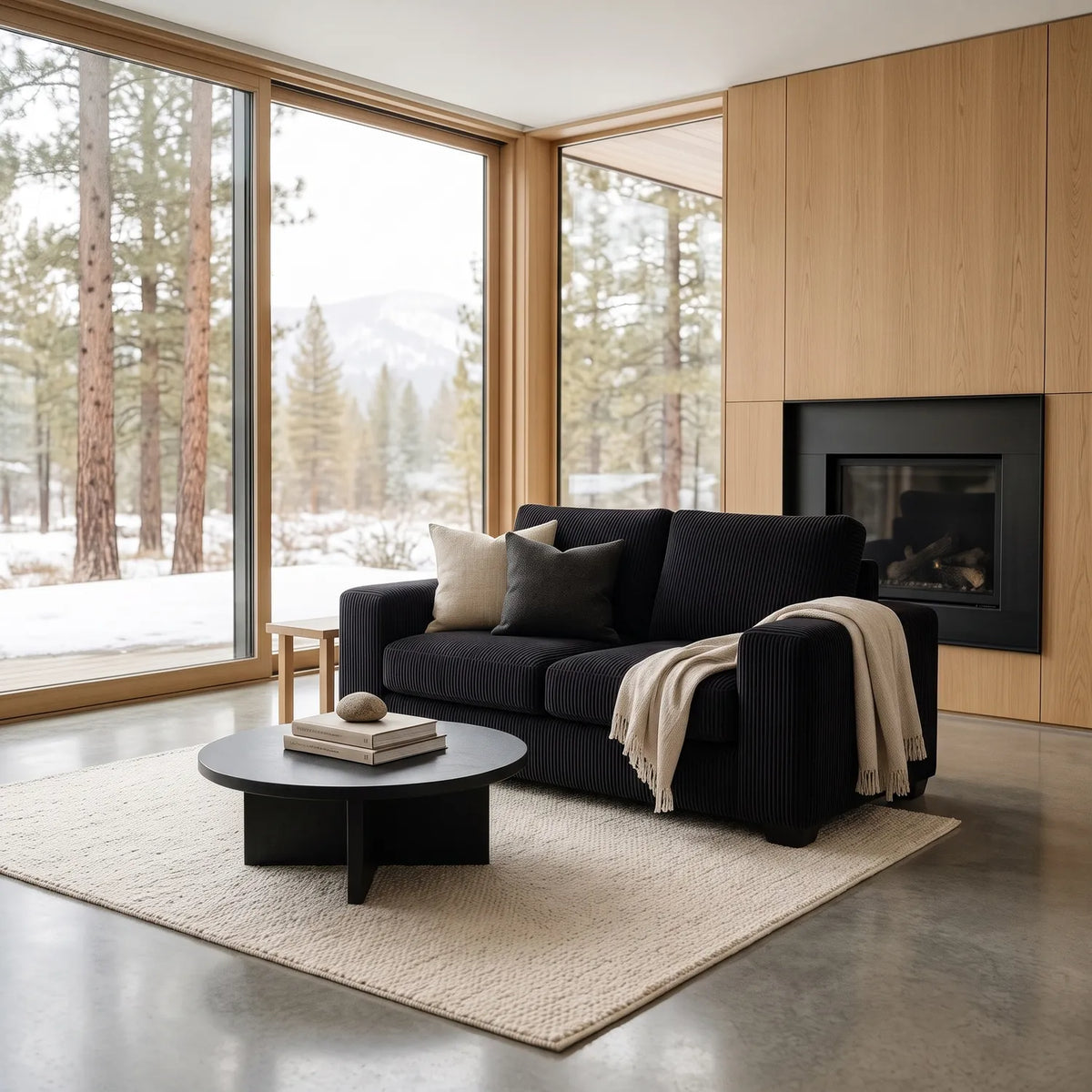 Loveseat - Mini Minky Onyx - hero