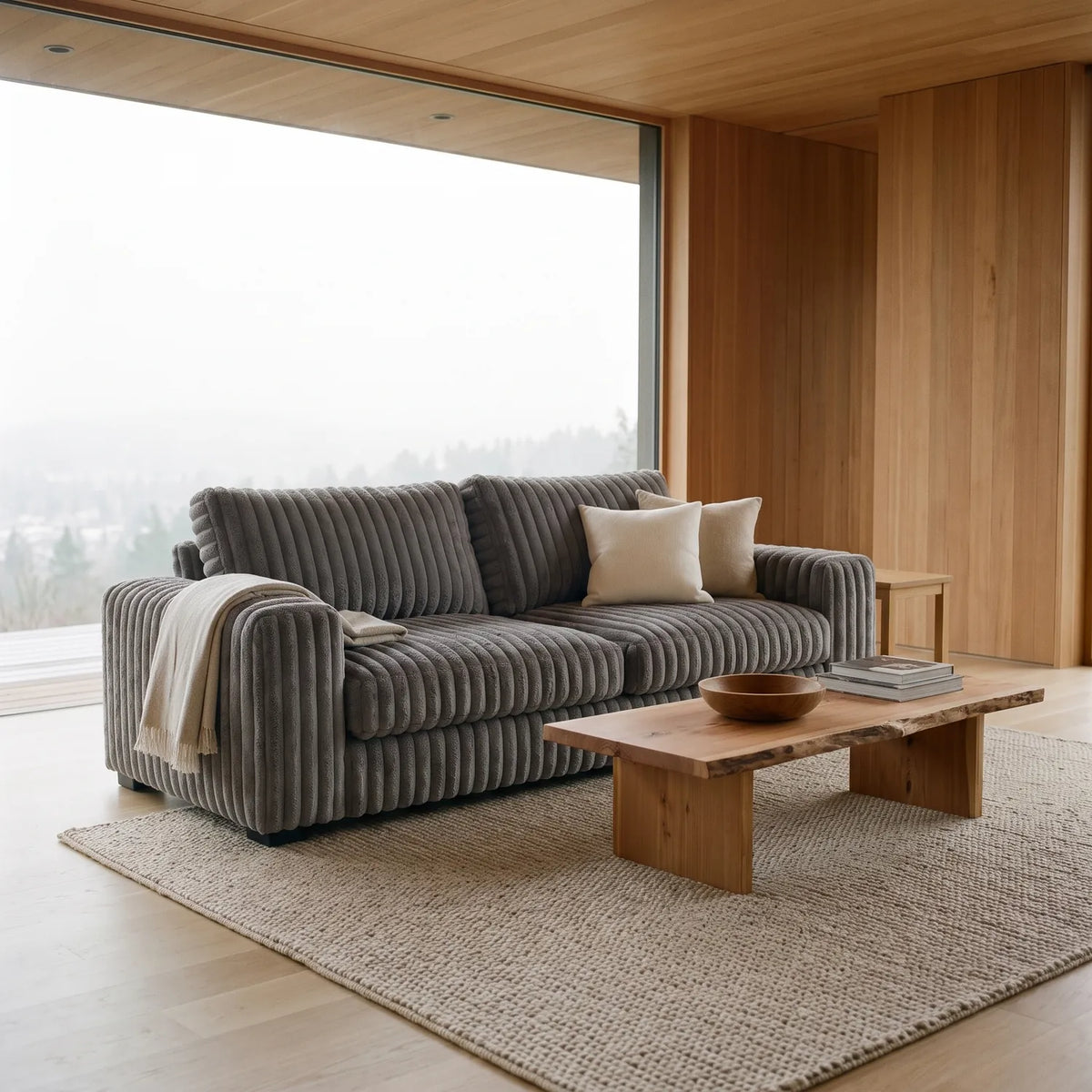 Loveseat - Minky Grey