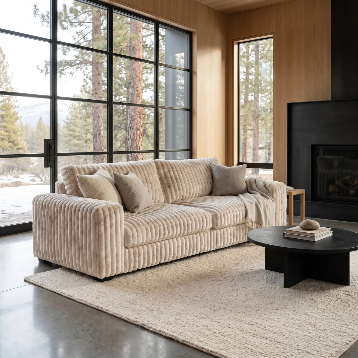Loveseat - Minky Sand