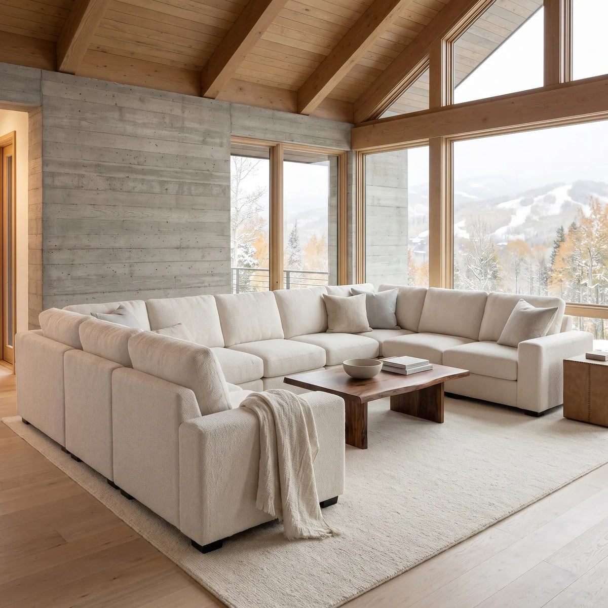 The Big U Nine Piece Sectional - Cuddle Bone Modular - hero