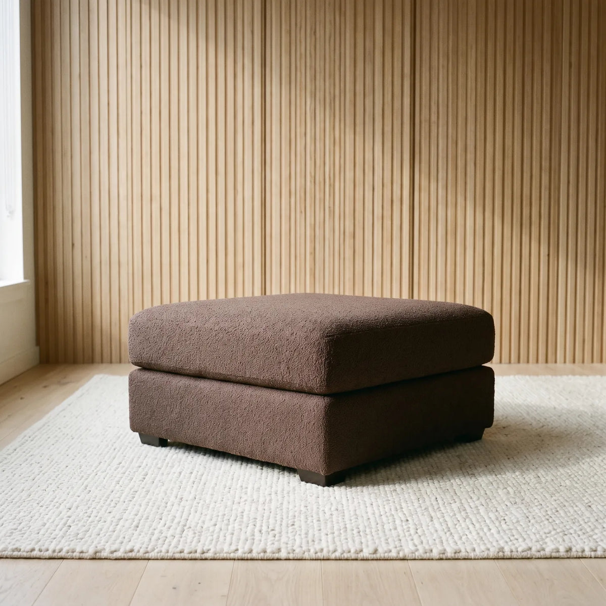 Ottoman - Cuddle Chocolate Modular - hero #Size_31" × 31"