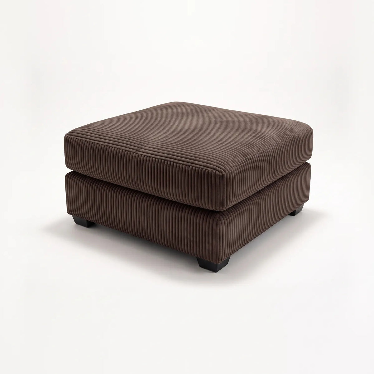Ottoman - Mini Minky Chocolate Modular - studio photo on white #Size_31" × 31"