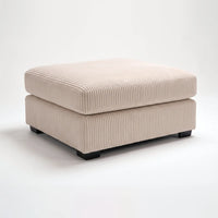 Ottoman - Mini Minky Cream Modular