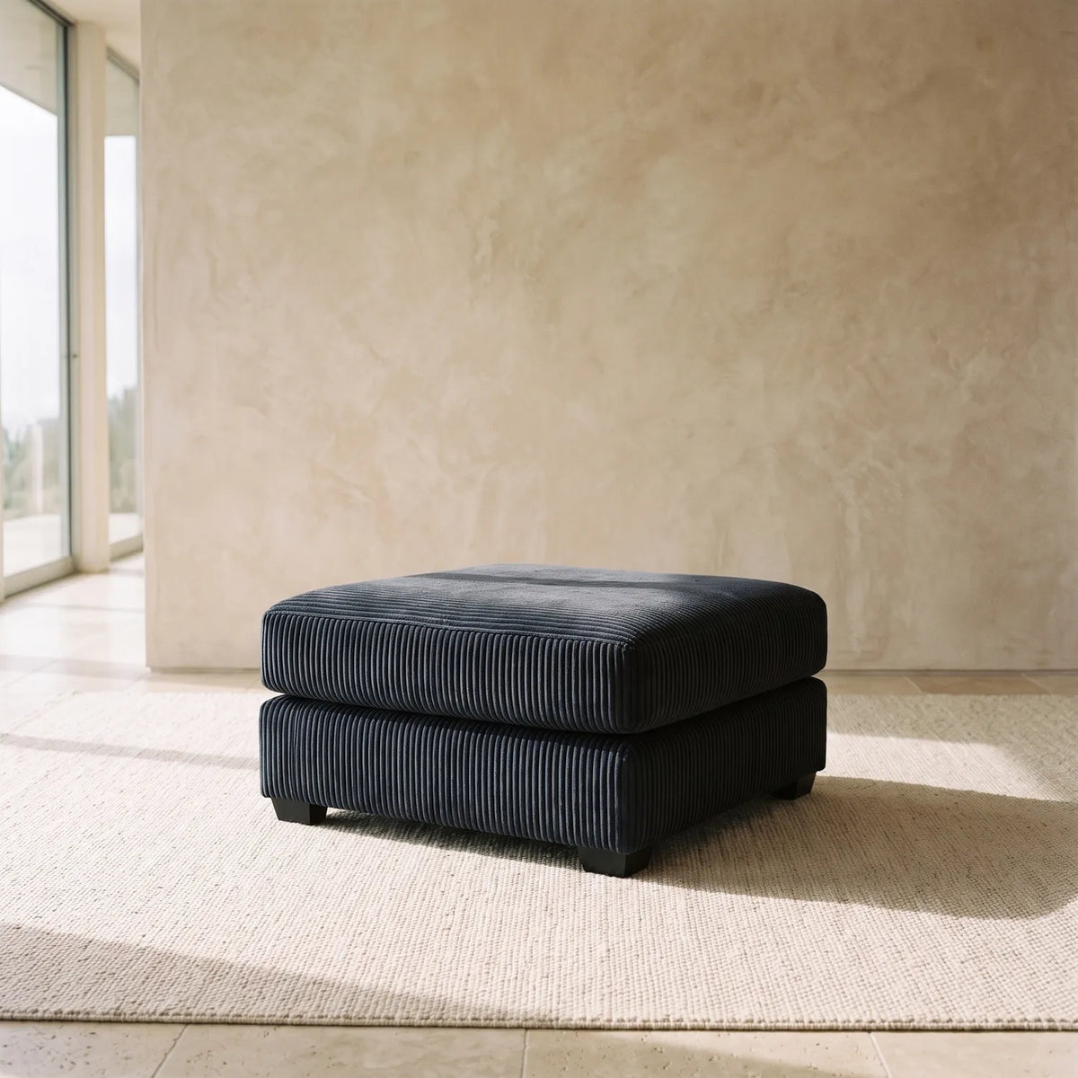 Ottoman - Mini Minky Midnight Modular