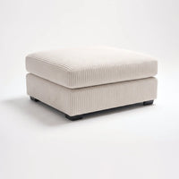 Ottoman - Mini Minky White Modular