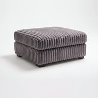 Ottoman - Minky Grey Modular