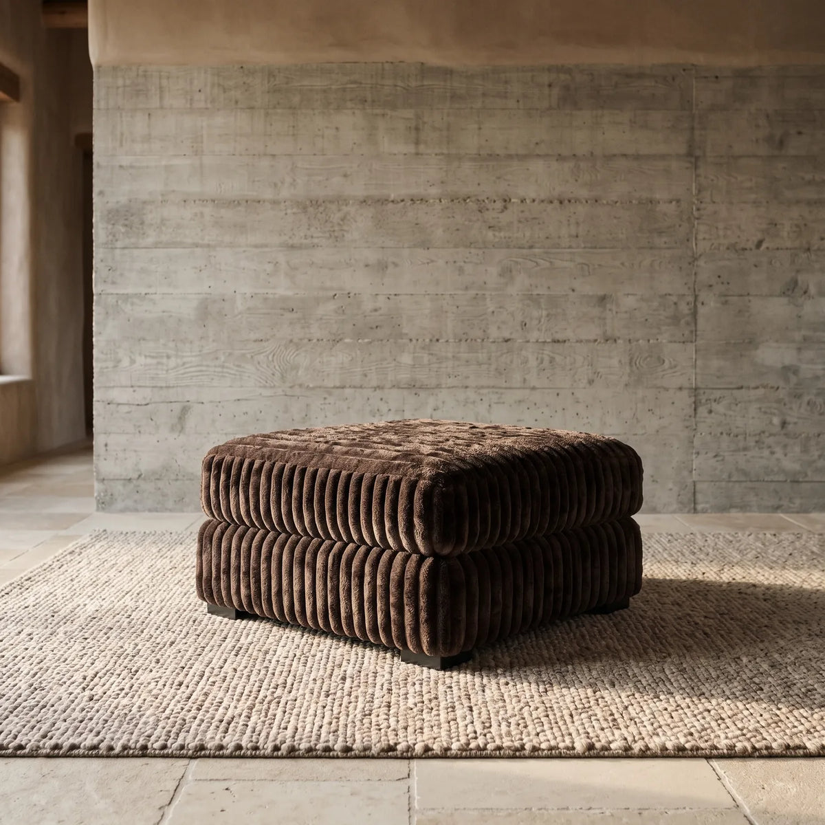 Ottoman - Minky Mocha Modular