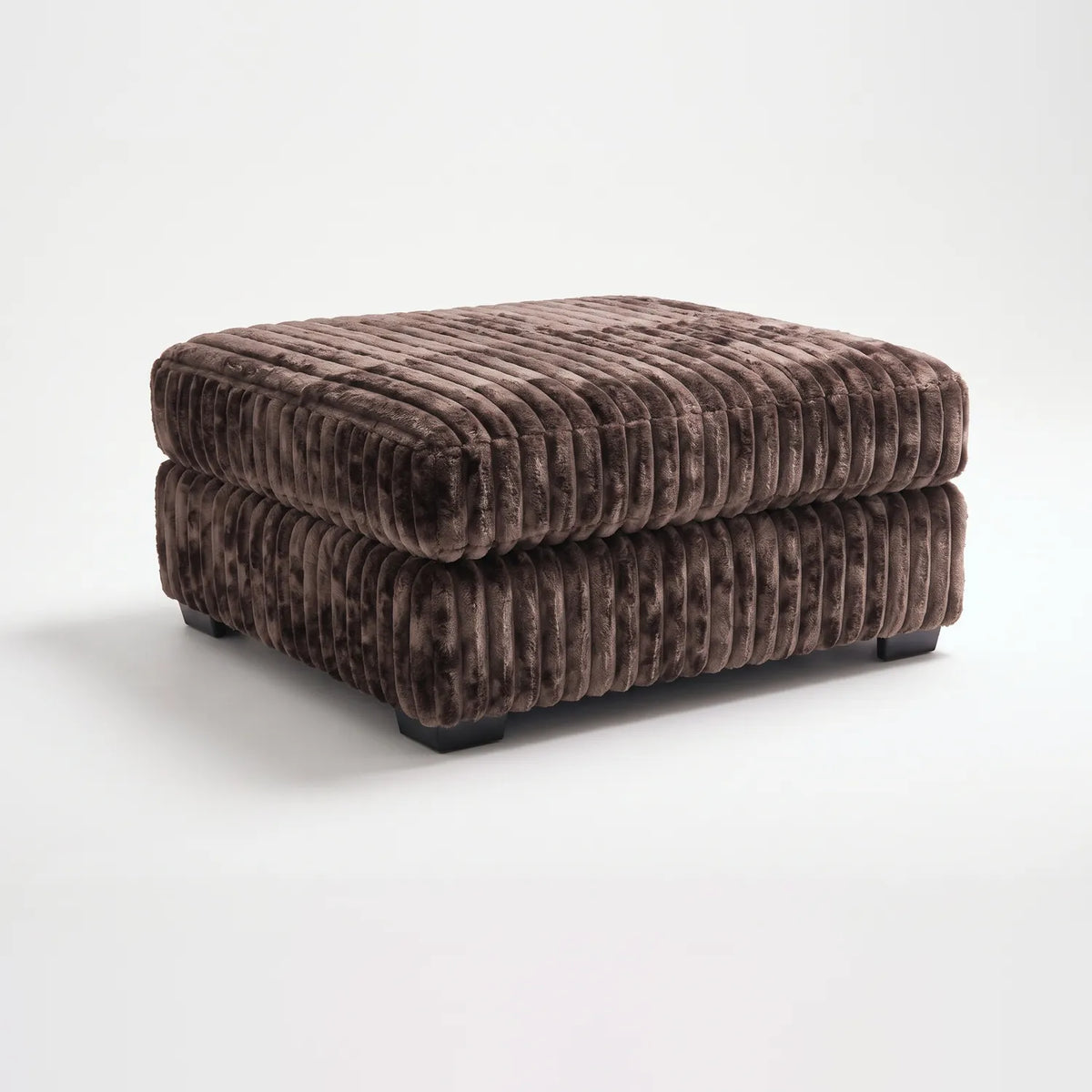 Ottoman - Minky Mocha Modular - studio photo on white #Size_31" × 38" #vera_main
