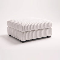 Ottoman - Minky White Modular