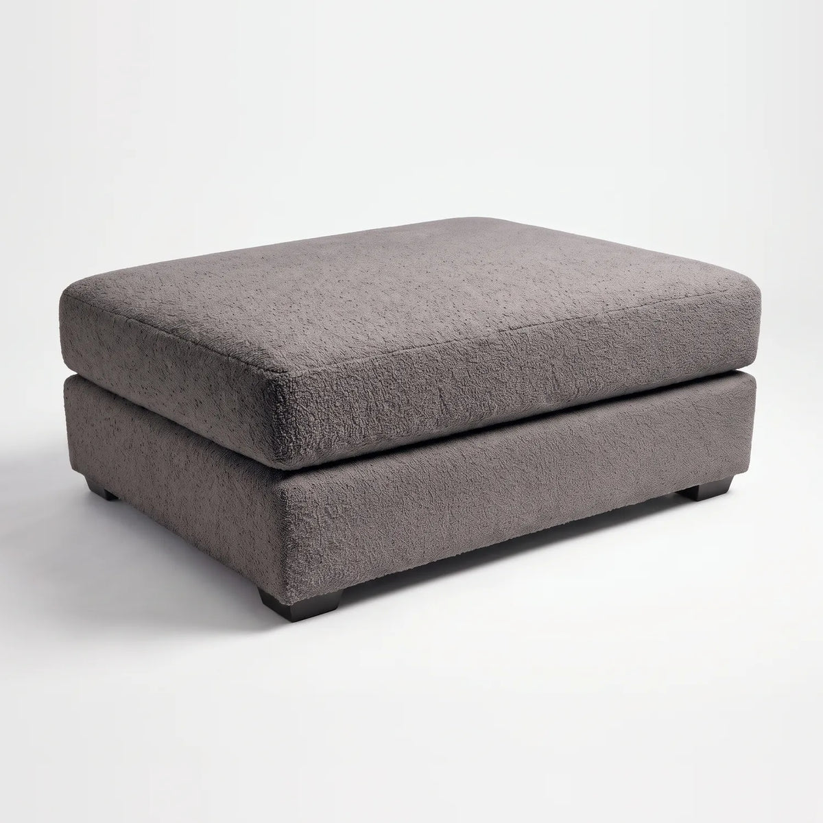 Rectangle Ottoman - Cuddle Charcoal Oversized - studio photo on white #vera_main