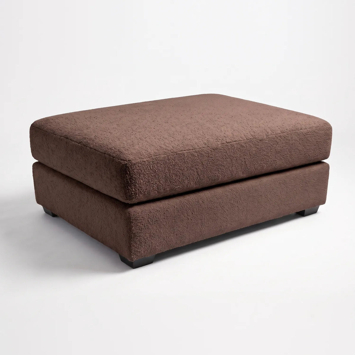 Rectangle Ottoman - Cuddle Chocolate Oversized - studio photo on white #vera_main