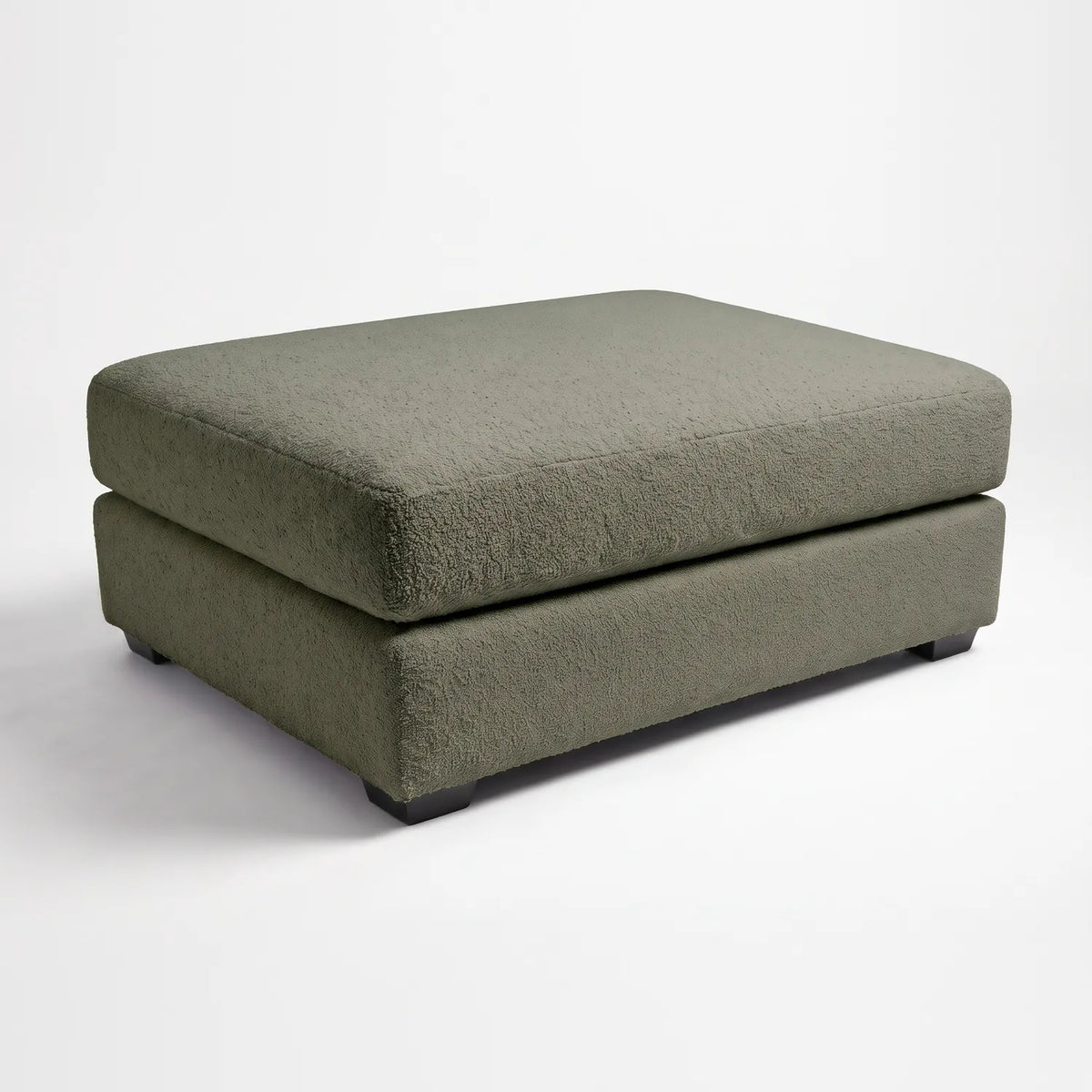Rectangle Ottoman - Cuddle Moss Oversized - studio photo on white #vera_main