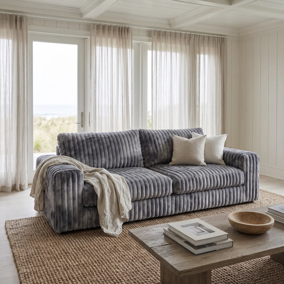 Sofa - Minky Charcoal