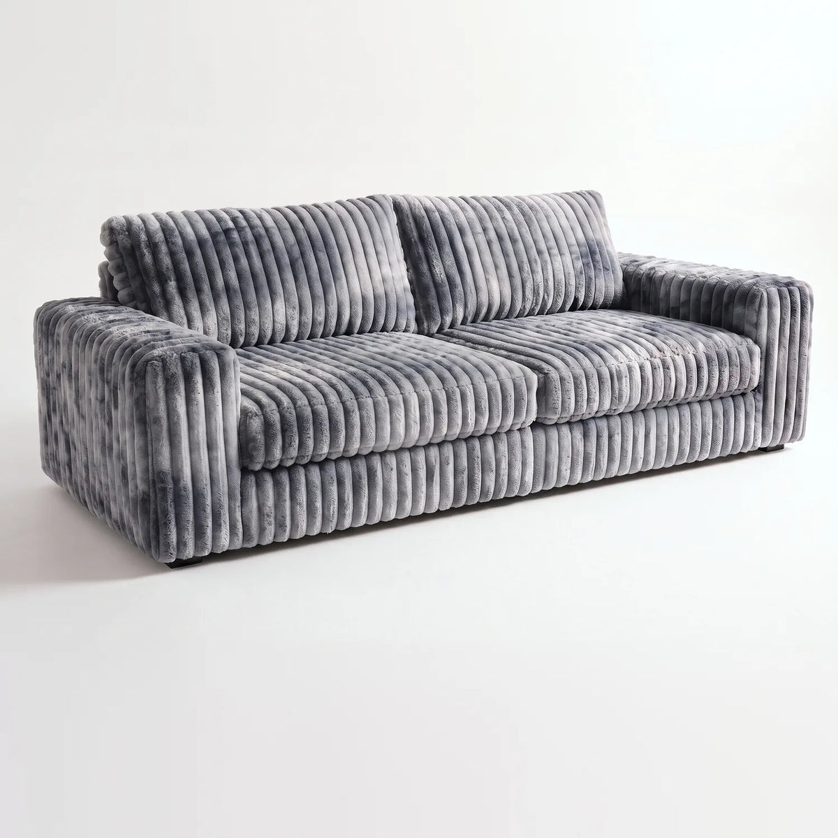 Sofa - Minky Charcoal - studio photo on white #vera_main