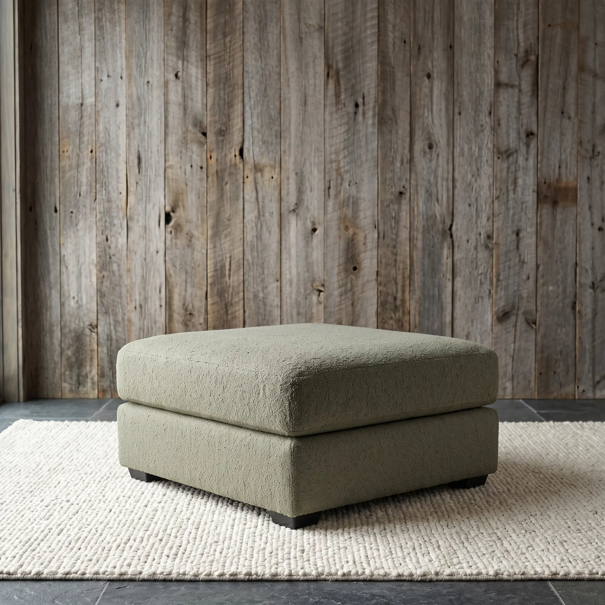Square Ottoman - Cuddle Moss