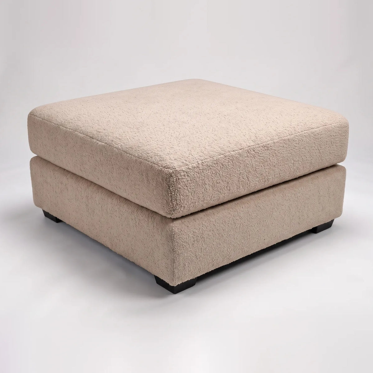 Square Ottoman - Cuddle Natural - studio photo on white #vera_main