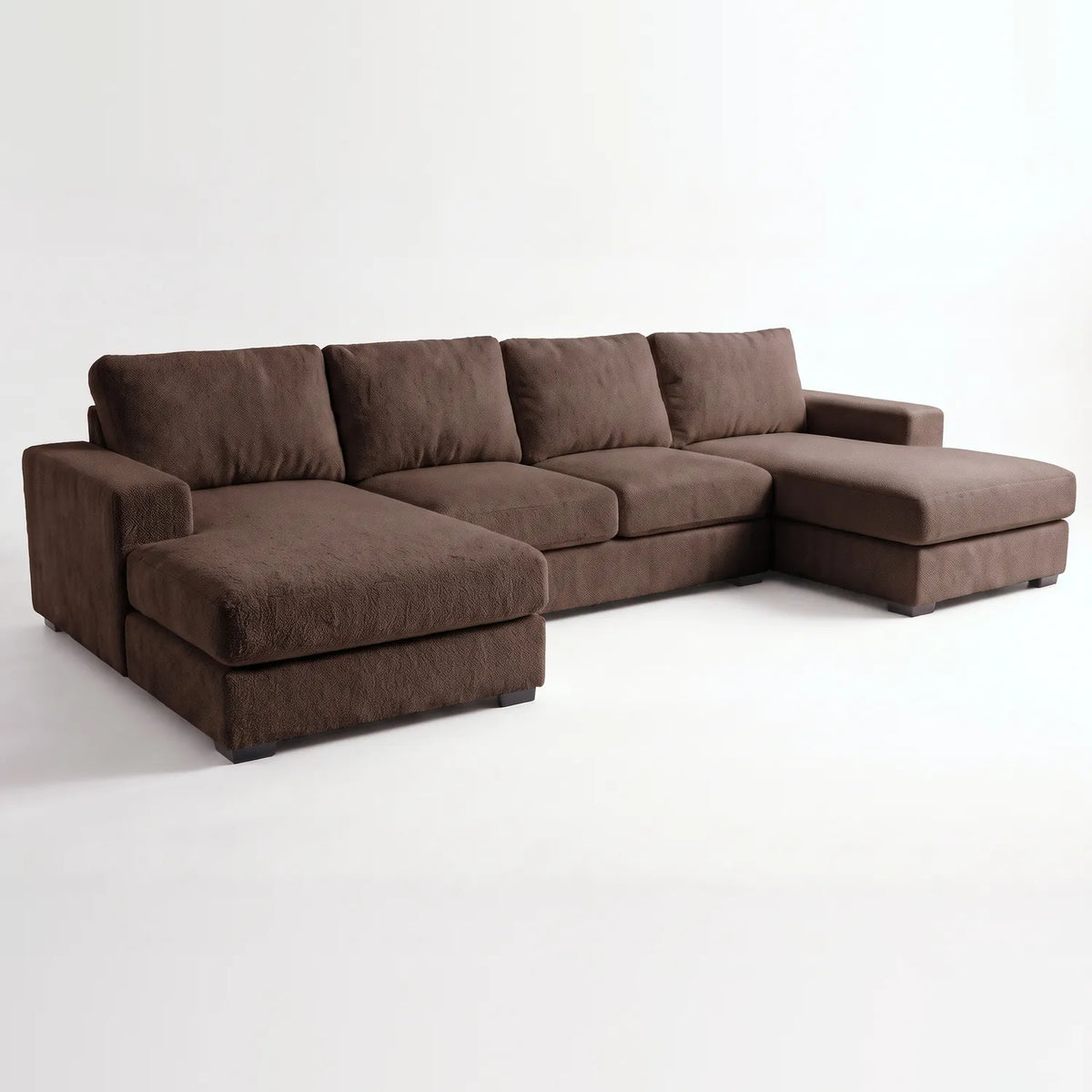 Three-Piece Double Chaise Sectional - Cuddle Umber Oversized - studio photo on white #vera_main