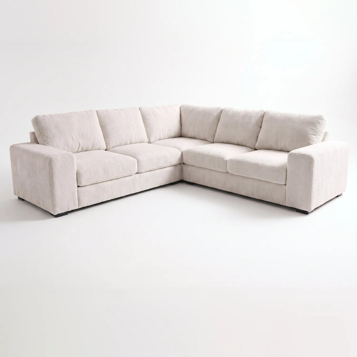 Three-Piece L-Shaped Sectional - Cuddle Bone - studio photo on white #vera_main