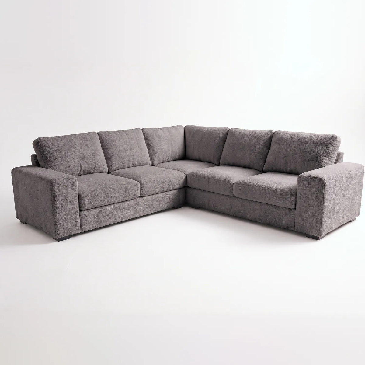 Three-Piece L-Shaped Sectional - Cuddle Charcoal - studio photo on white #vera_main