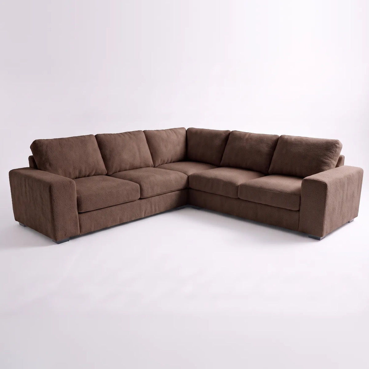 Three-Piece L-Shaped Sectional - Cuddle Chocolate Oversized - studio photo on white #vera_main