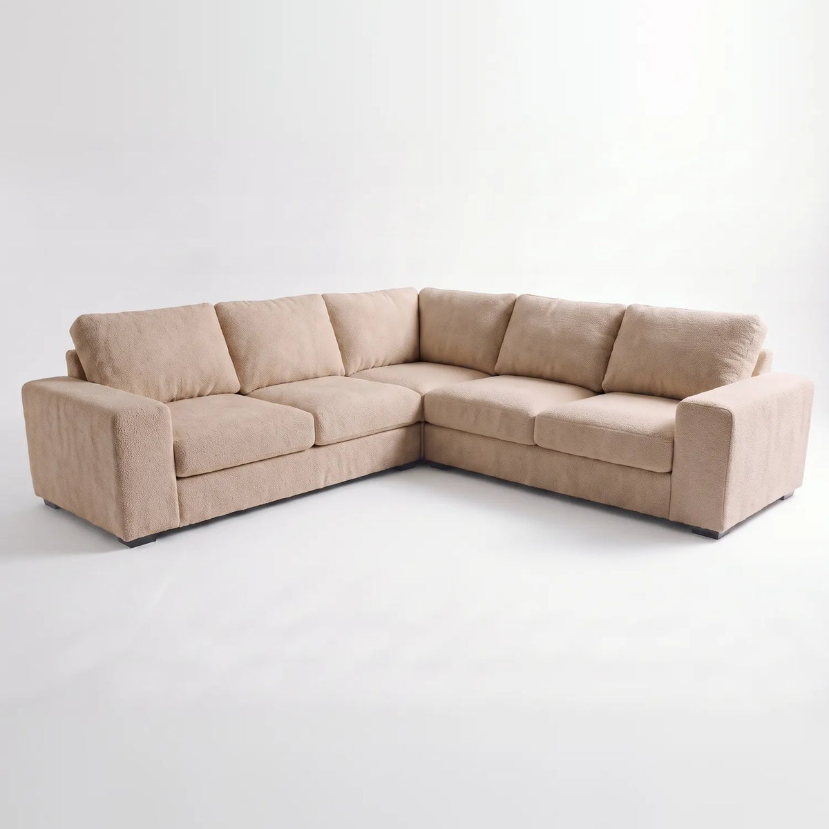 Three-Piece L-Shaped Sectional - Cuddle Natural Oversized - studio photo on white #vera_main