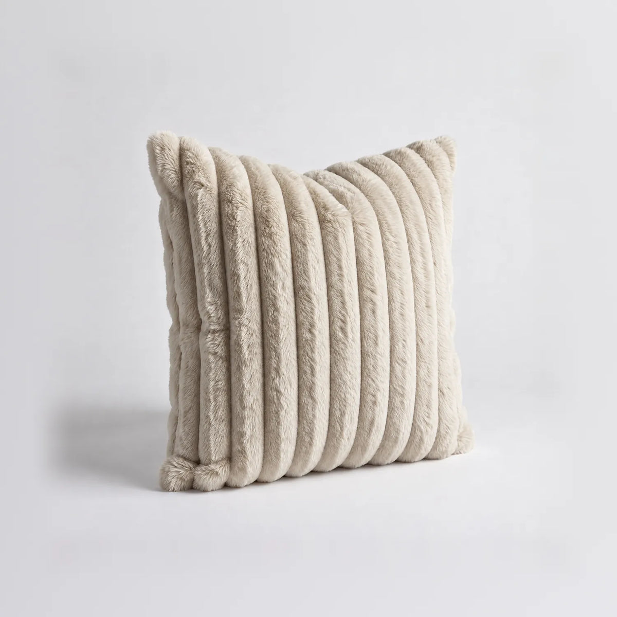 Throw Pillow - Minky Cream - studio photo on white #Size_18"