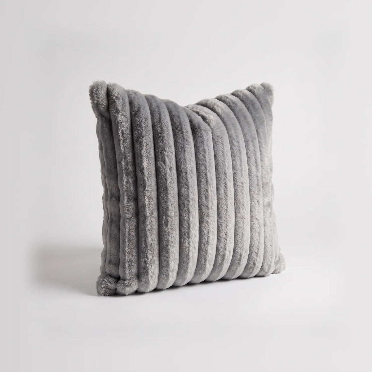 Throw Pillow - Minky Grey - studio photo on white #Size_18"